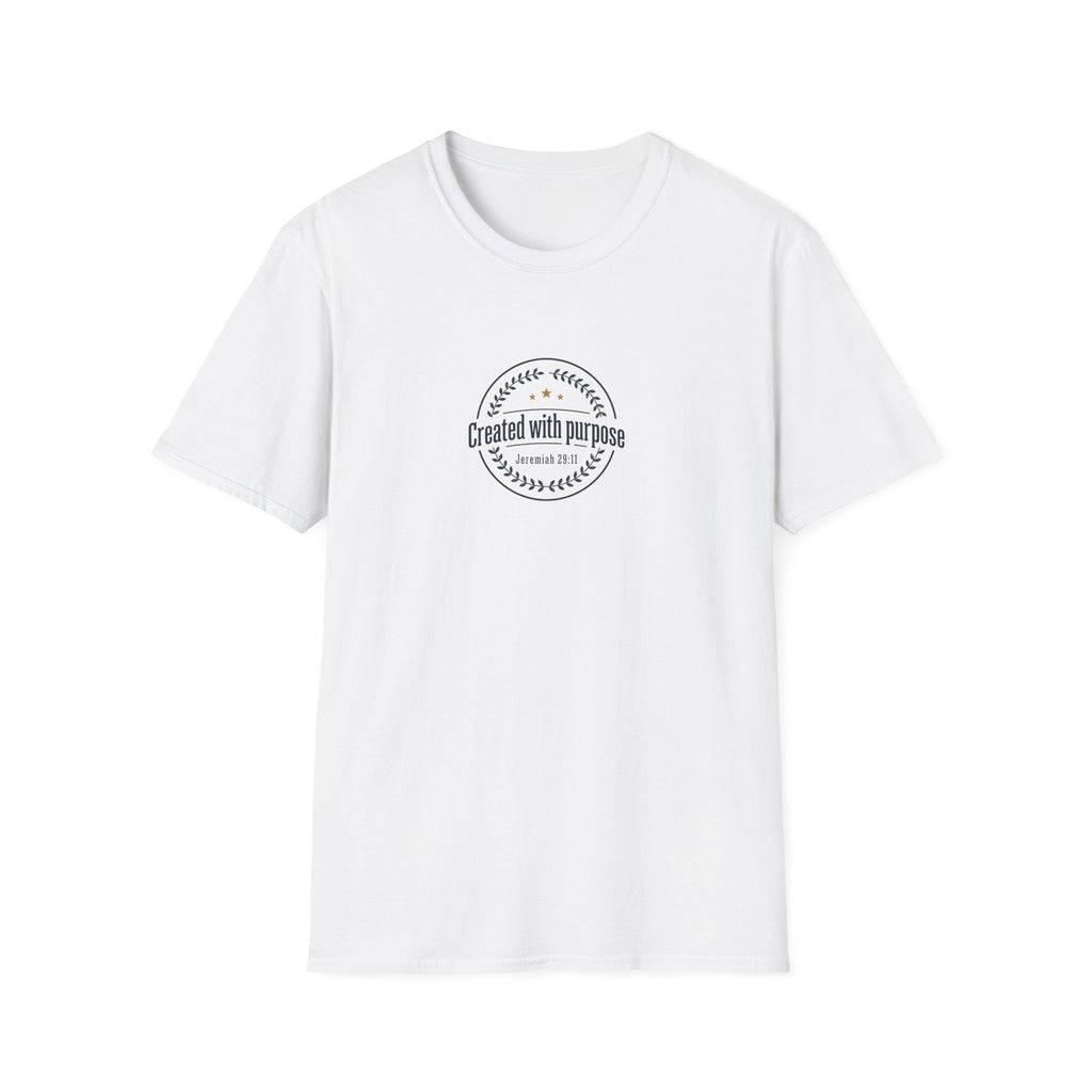T-Shirt — "Created with Purpose" Minimalist Inspirational Tee