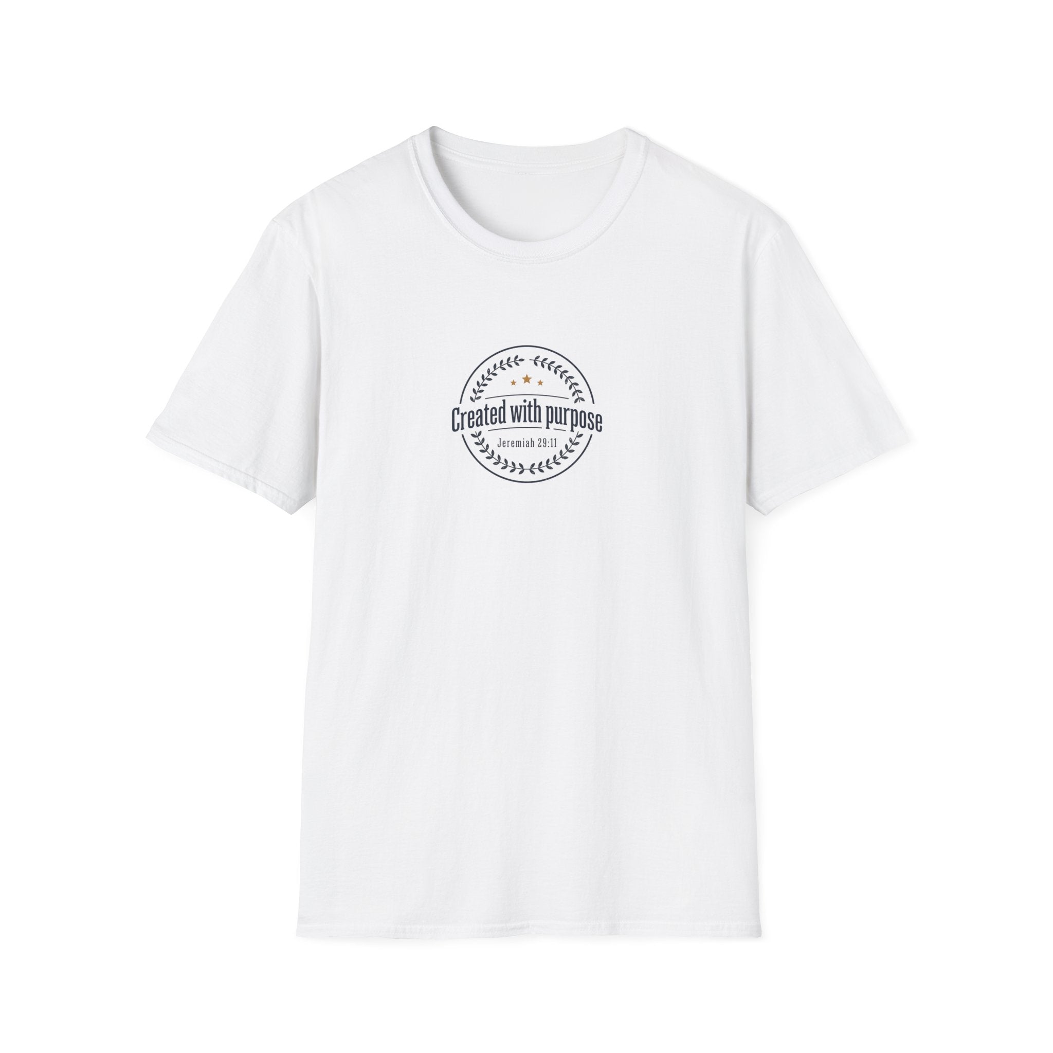 T-Shirt — "Created with Purpose" Minimalist Inspirational Tee
