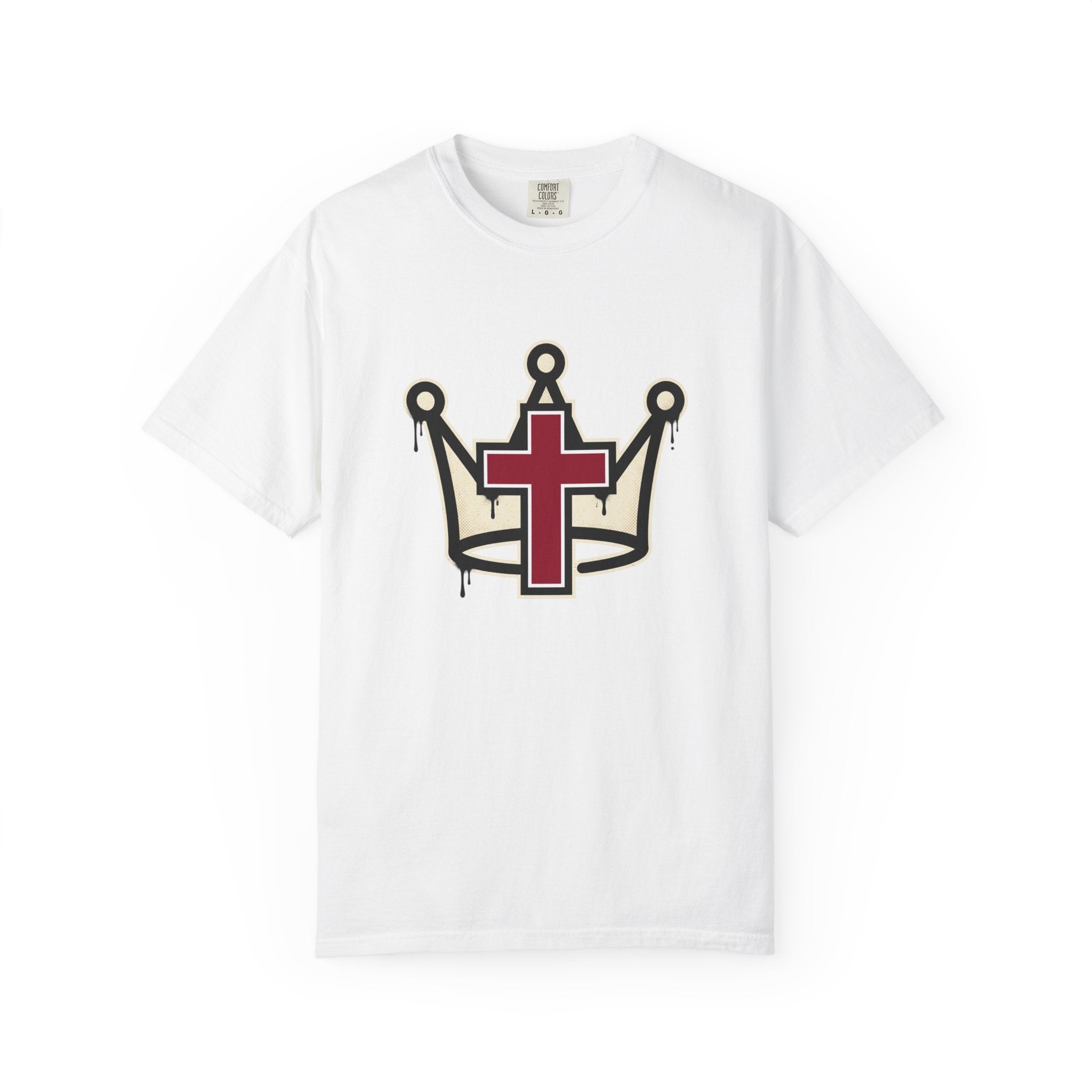 Christian Crown T‑Shirt – Red Cross Crown Graphic Tee