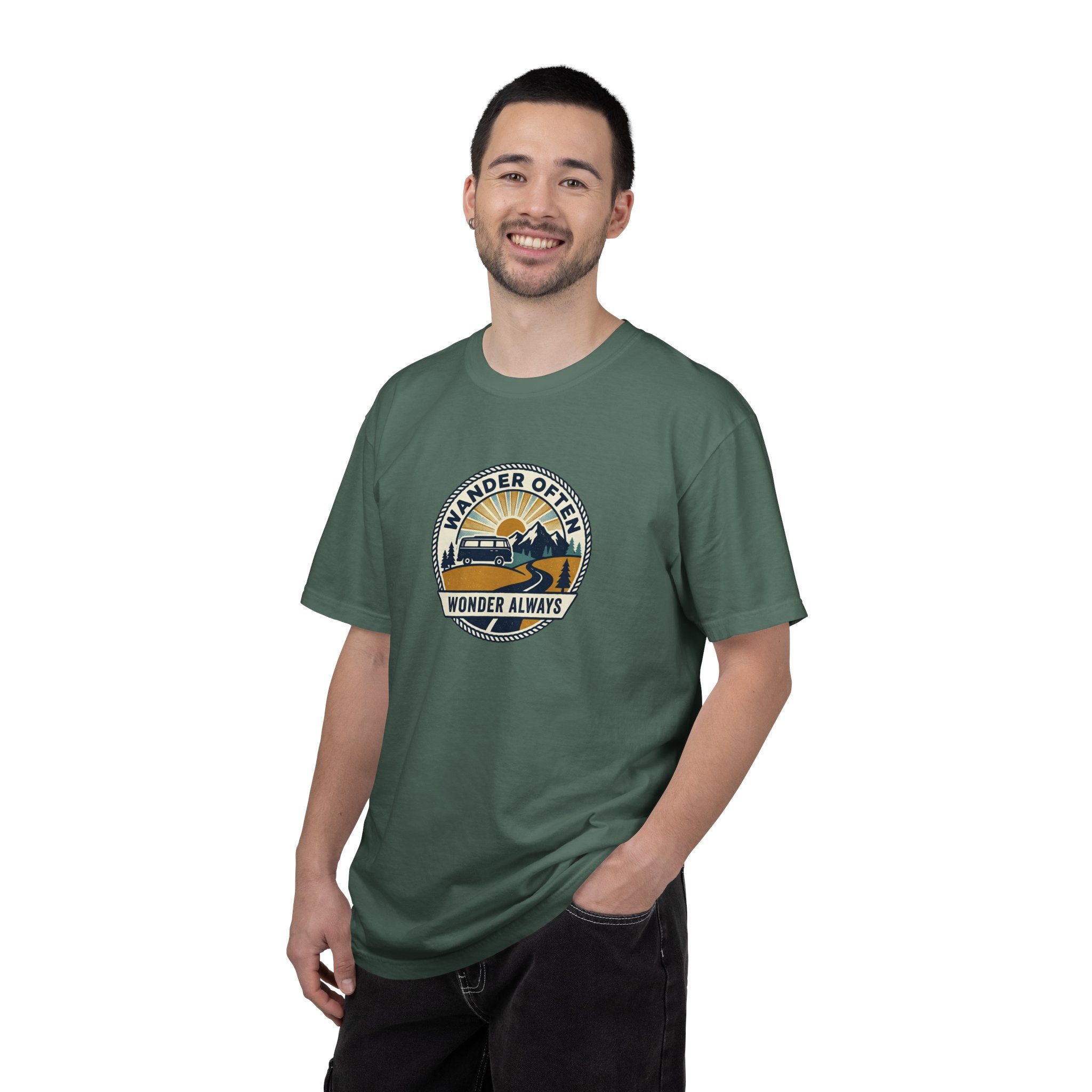 Wander Often Wonder Always T-Shirt — Vintage Adventure Graphic Tee