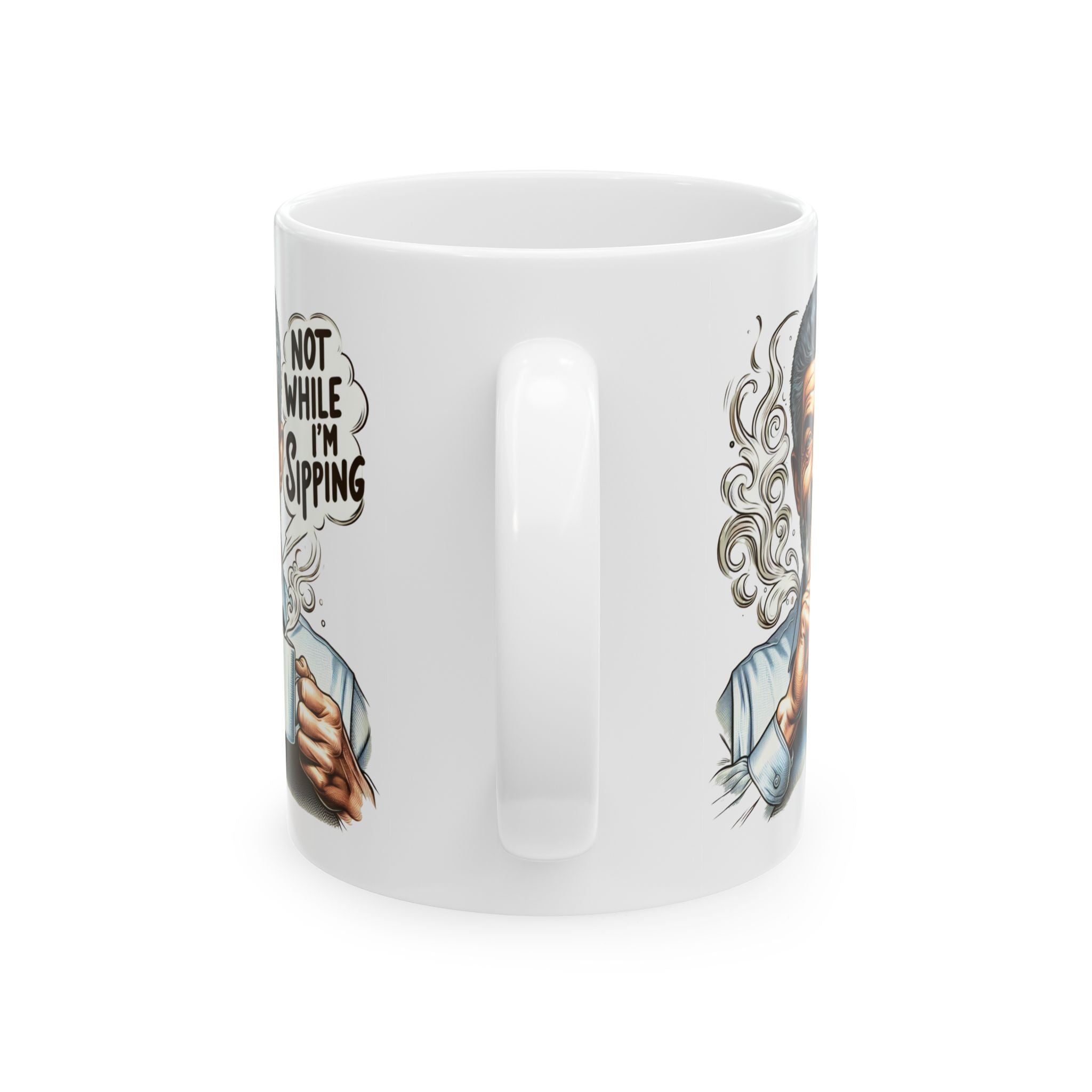 Funny Ceramic Mug (11oz, 15oz) - Sssh, not while i'm sipping