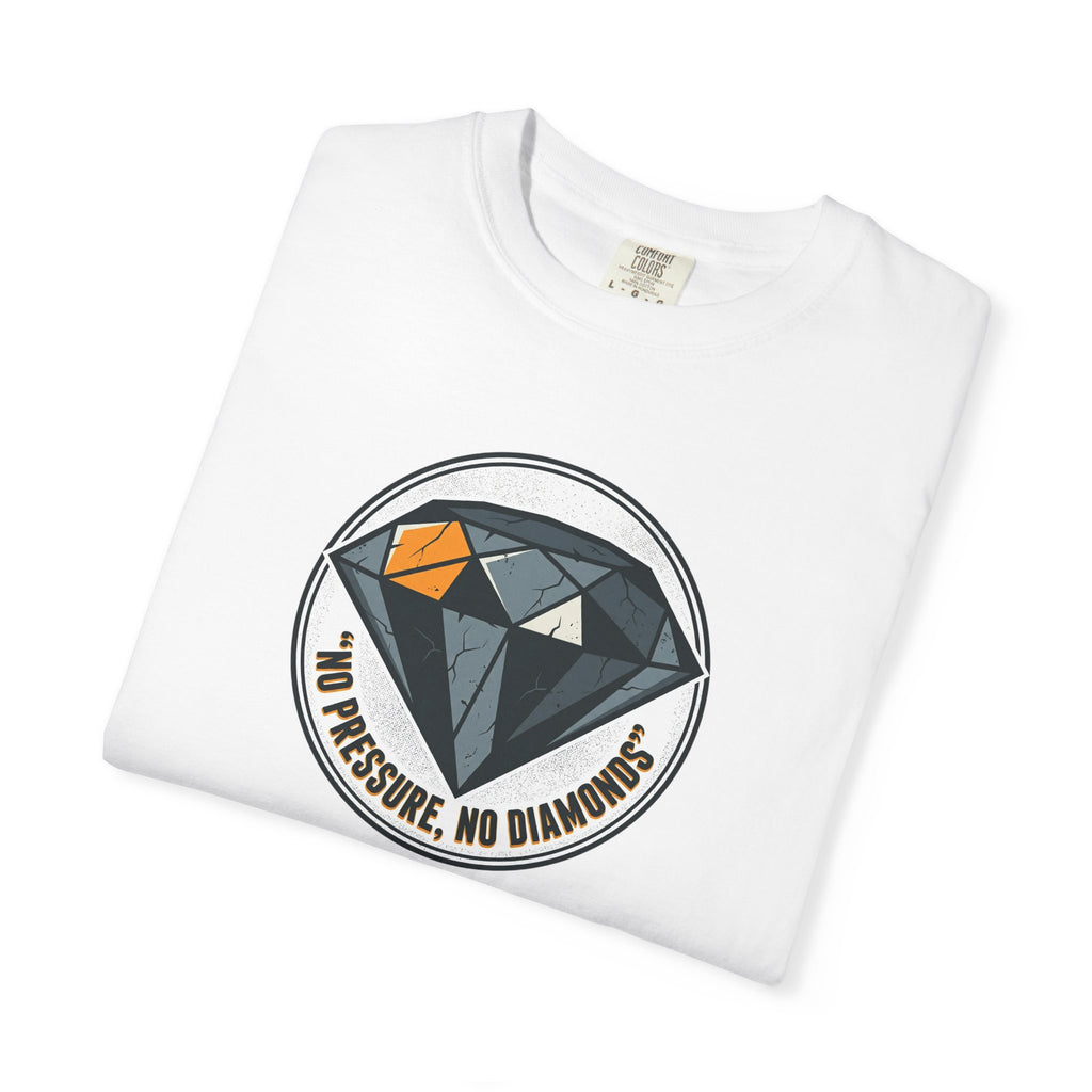 No Pressure, No Diamonds T-Shirt — Geometric Diamond Graphic Tee