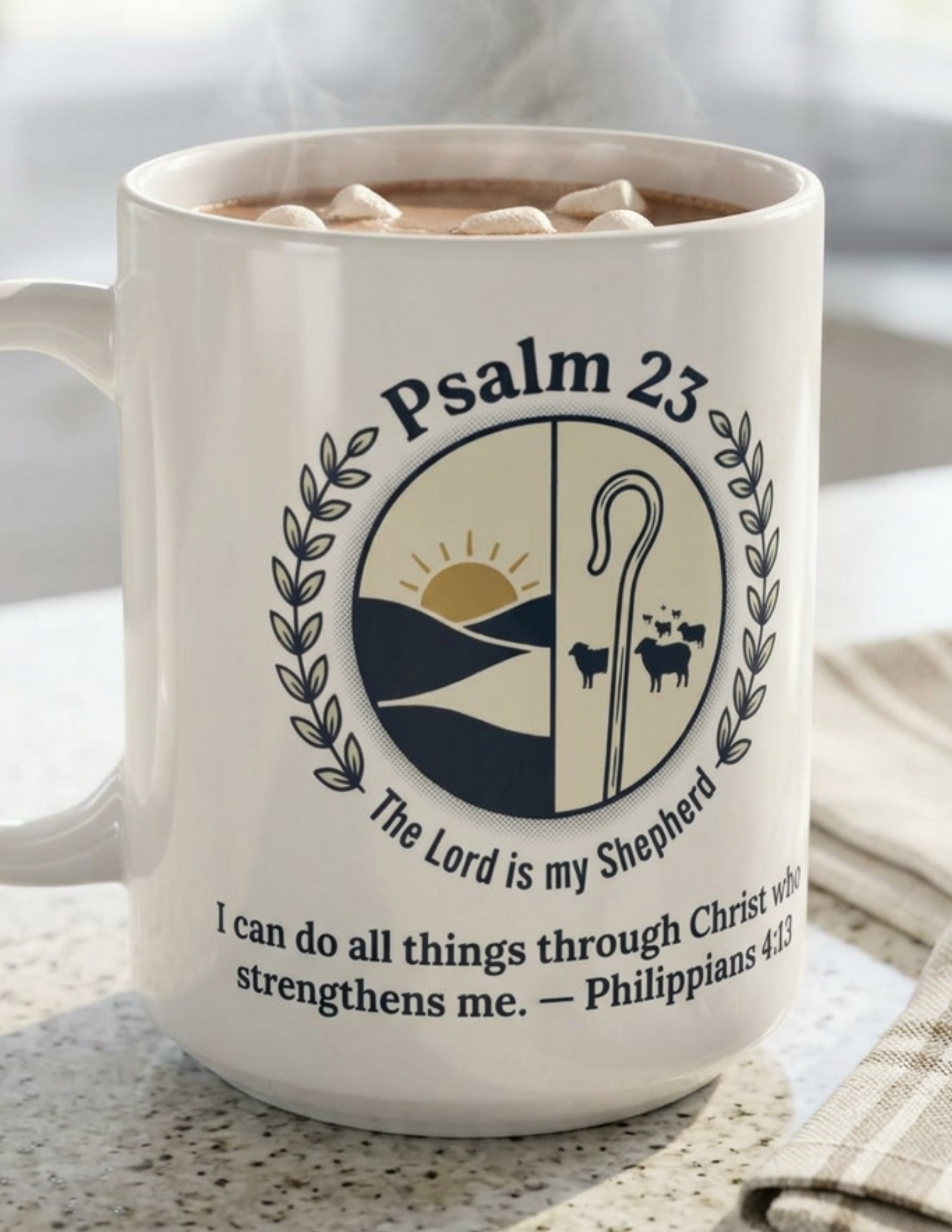 Christian Faith Coffee Mug – “I Can Do All Things” Philippians 4:13 Ceramic Mug