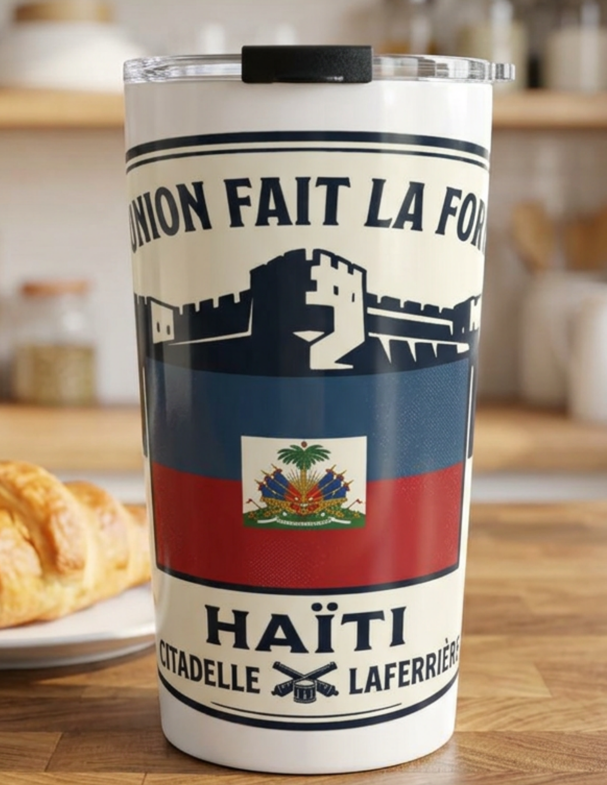 Haiti Citadelle 20oz Tumbler — L'Union Fait La Force Travel Mug