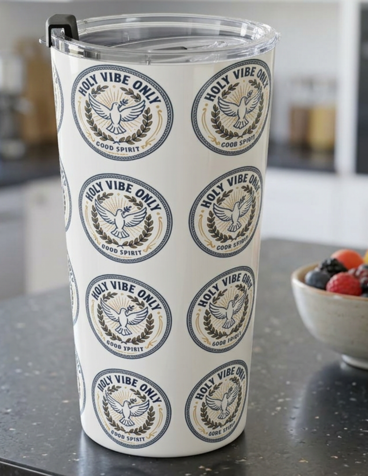 20oz "Holy Vibe Only" Insulated Tumbler — Inspirational Spiritual Travel Cup
