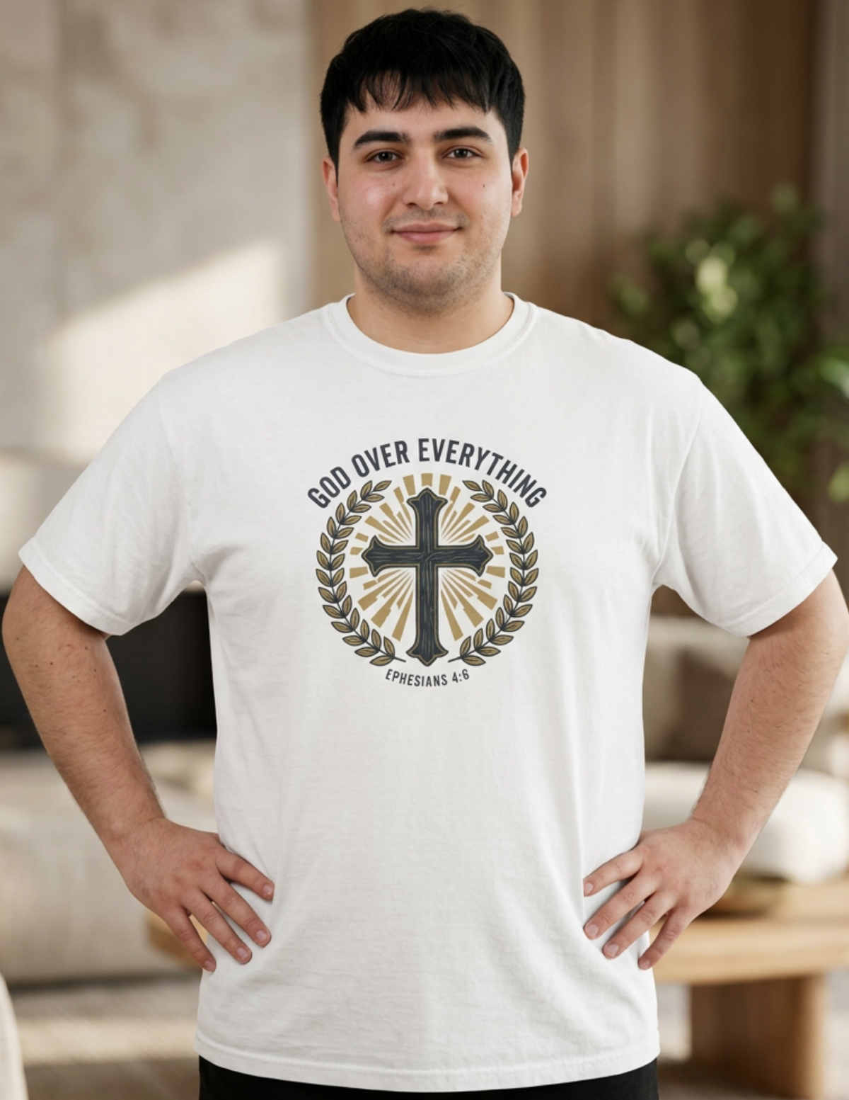 God Over Everything Cross T-Shirt — Faith Christian Tee