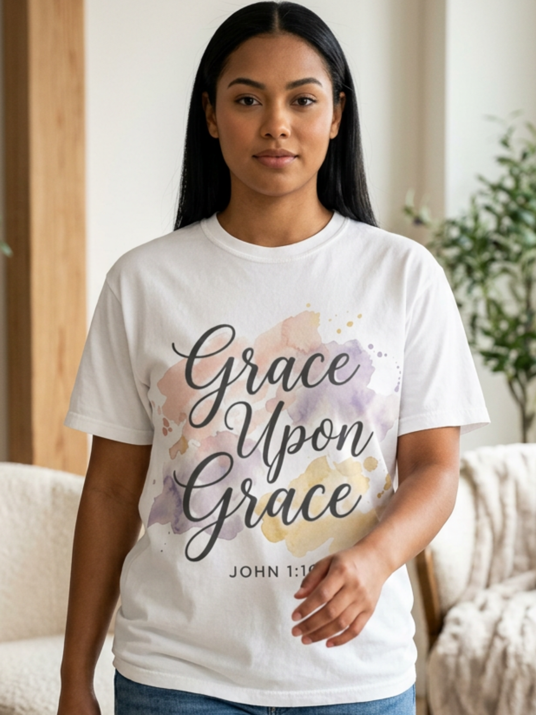 Grace Upon Grace T-Shirt — John 1:16 Inspirational Christian Tee