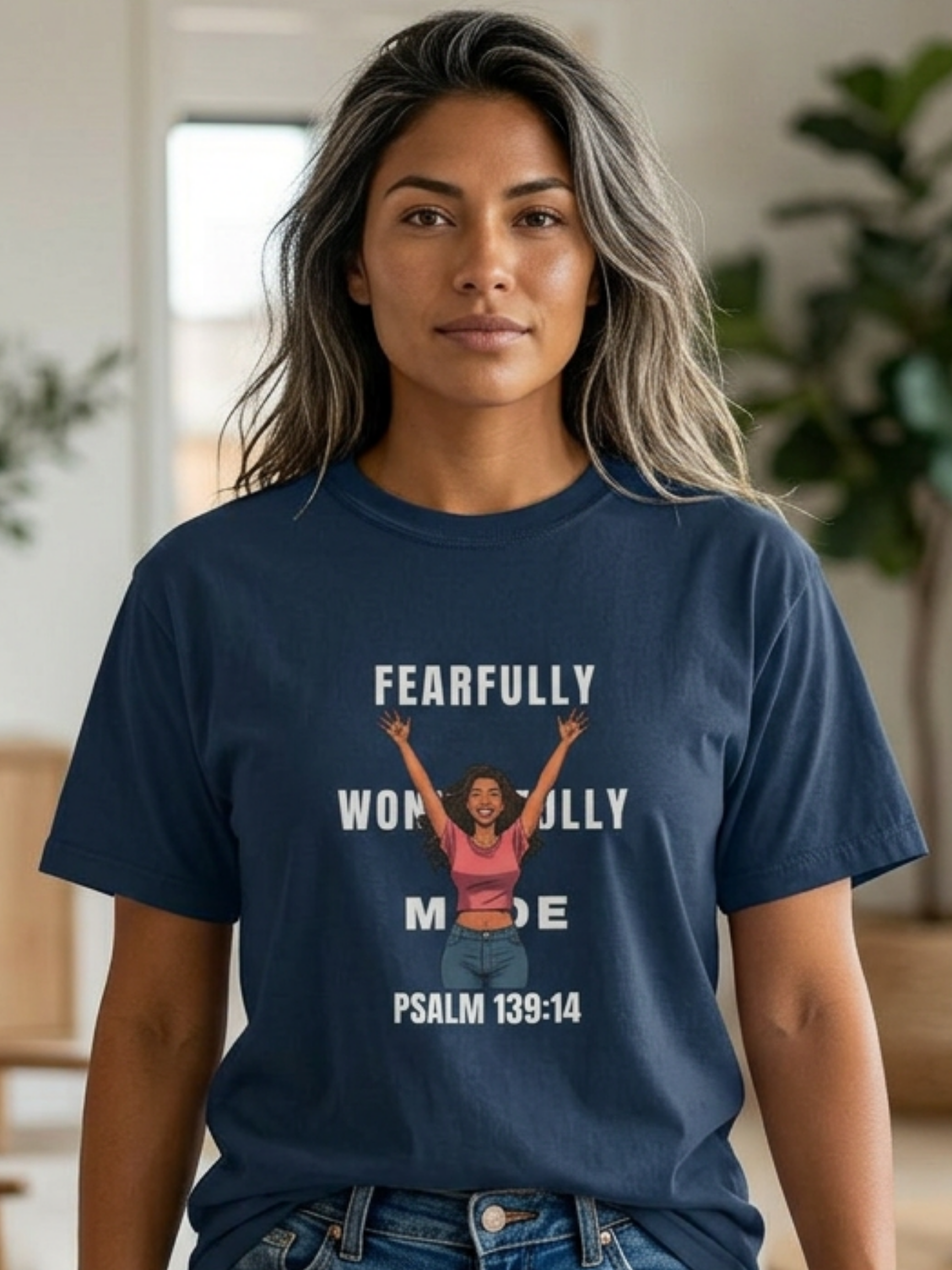 Fearfully & Wonderfully Made T-Shirt – Psalm 139:14 Inspirational Christian Tee