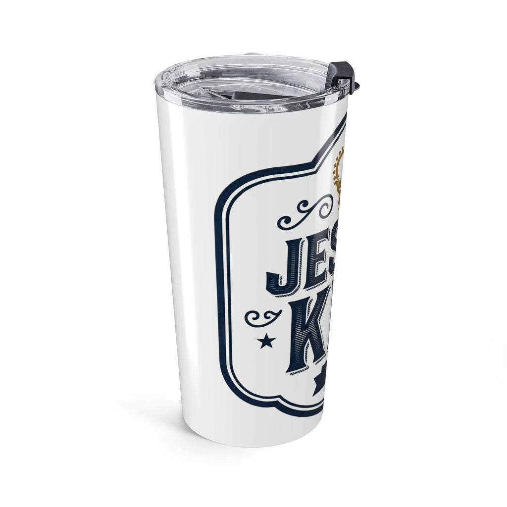 Jesus Is King 20oz Stainless Steel Tumbler — Insulated Christian Travel Mug with Crown Design