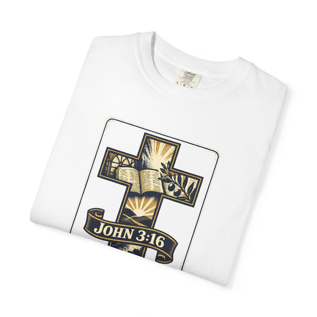 John 3:16 Cross T-Shirt — Christian Faith Graphic Tee