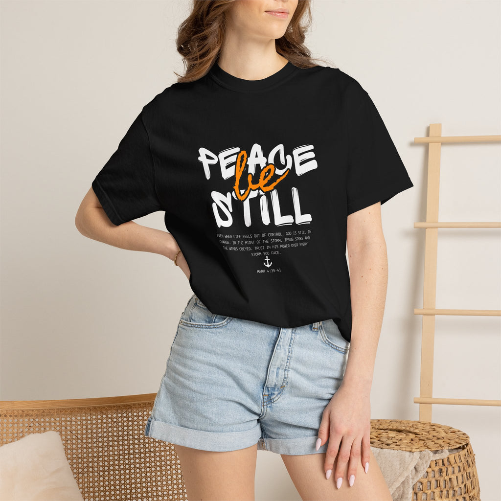 Be Script Tee — Minimalist 'be' Embroidered White T-Shirt