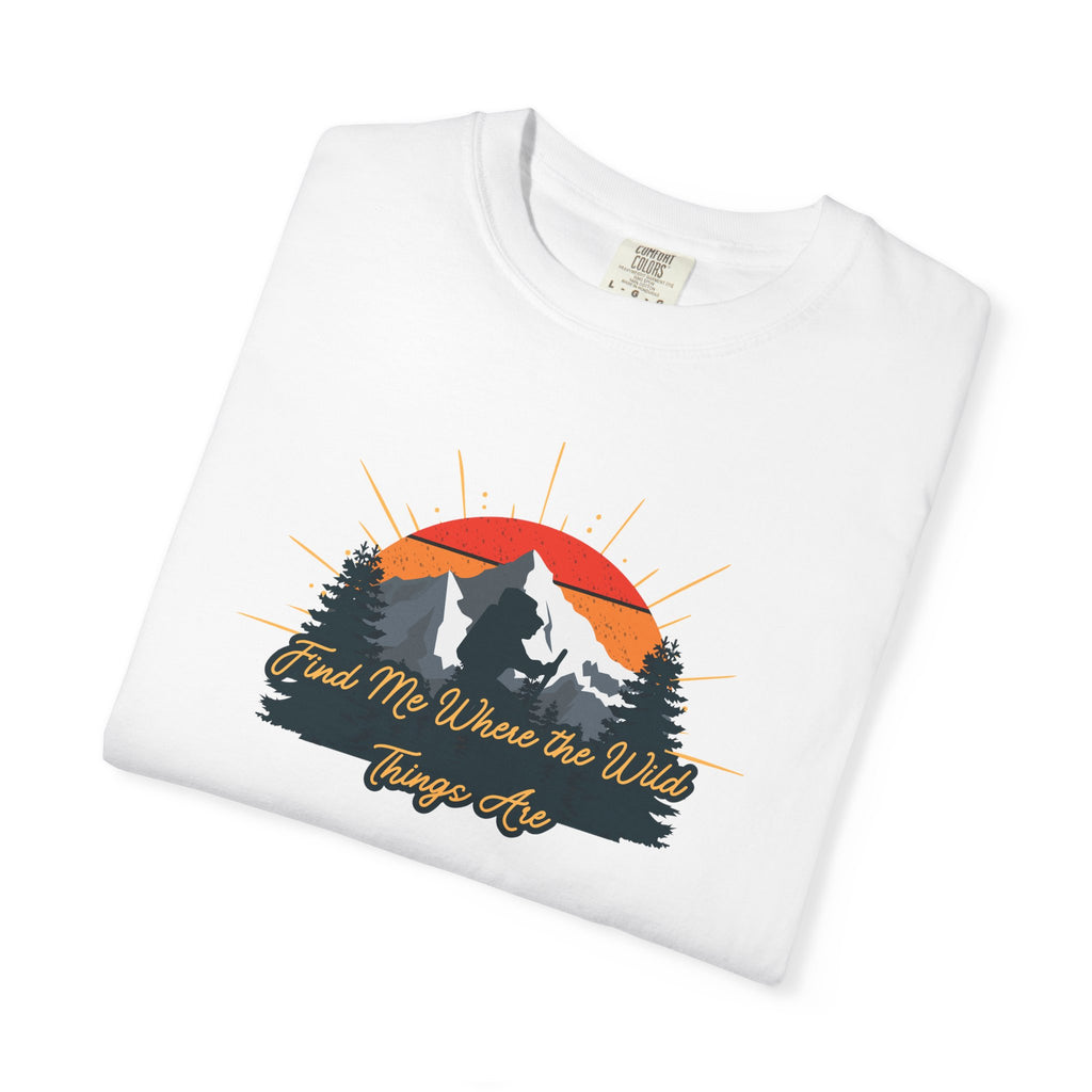 Mountain Sunset T-Shirt — 'Lead Me Where the Wild Things Are' Outdoor Graphic Tee