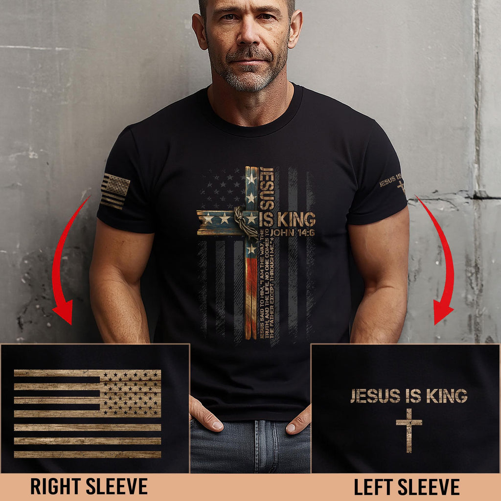Jesus Is King Shirt, Christian Shirts Faith, Jesus Lover Shirt, Bible Verse T-Shirt, Cross Shirt, Christian Shirts for Men