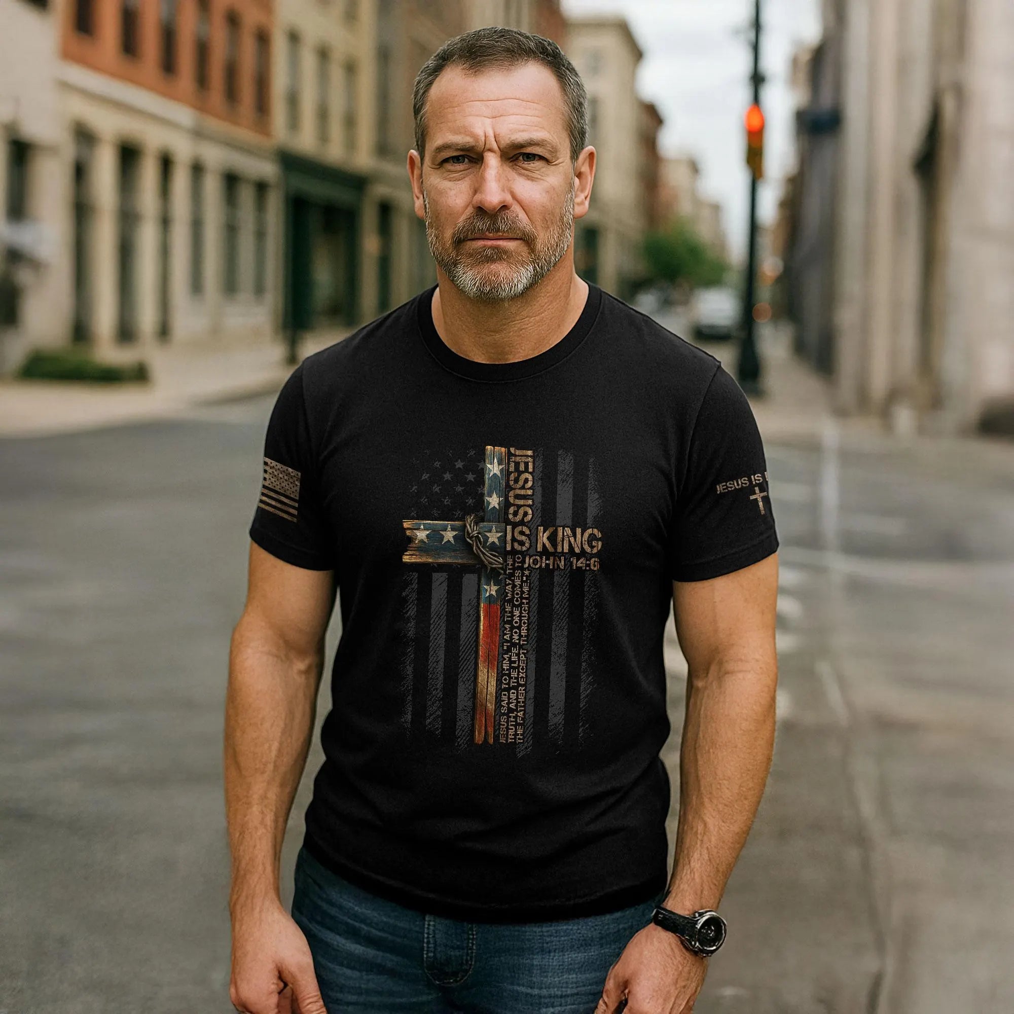 Jesus Is King Shirt, Christian Shirts Faith, Jesus Lover Shirt, Bible Verse T-Shirt, Cross Shirt, Christian Shirts for Men