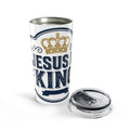 Jesus Is King 20oz Stainless Steel Tumbler — Insulated Christian Travel Mug with Crown Design