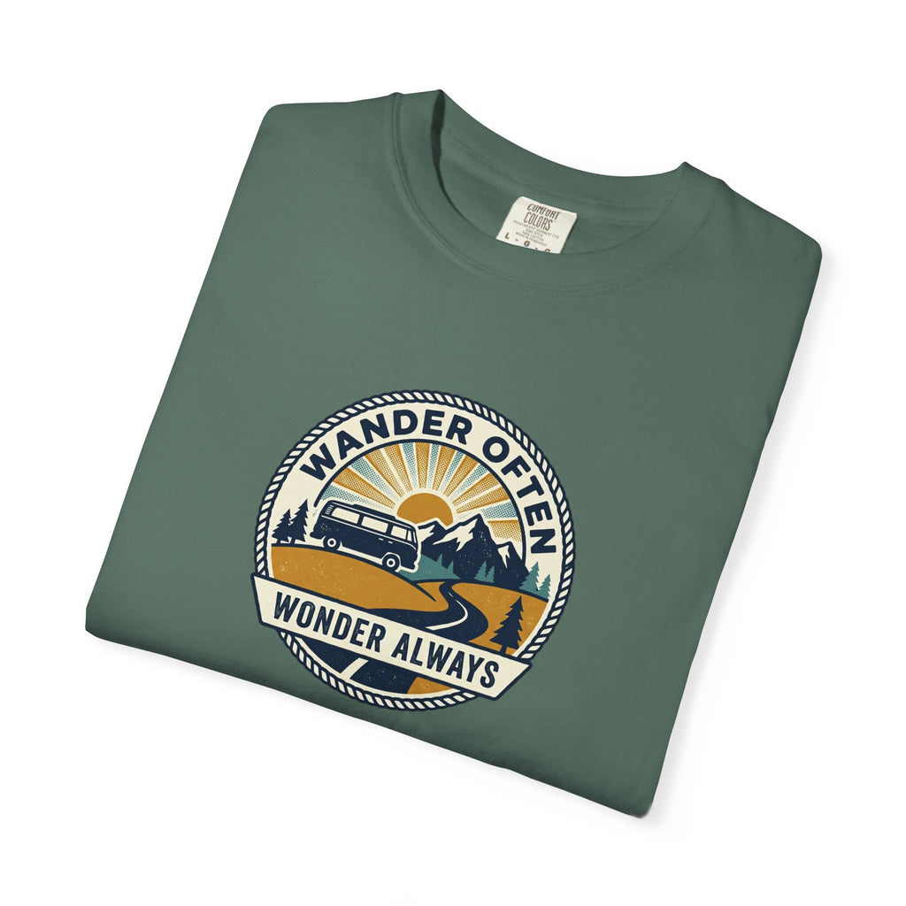 Wander Often Wonder Always T-Shirt — Vintage Adventure Graphic Tee