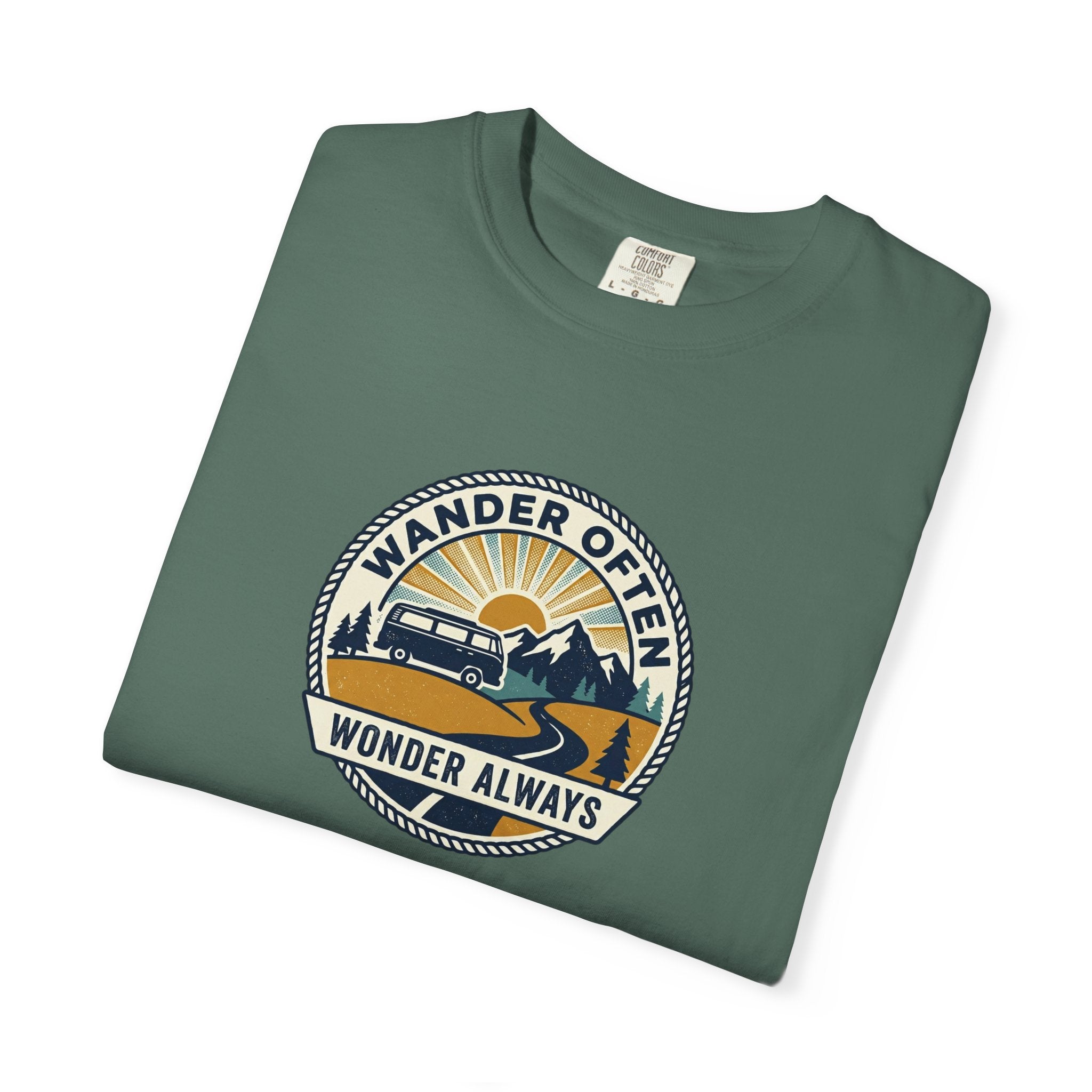 Wander Often Wonder Always T-Shirt — Vintage Adventure Graphic Tee