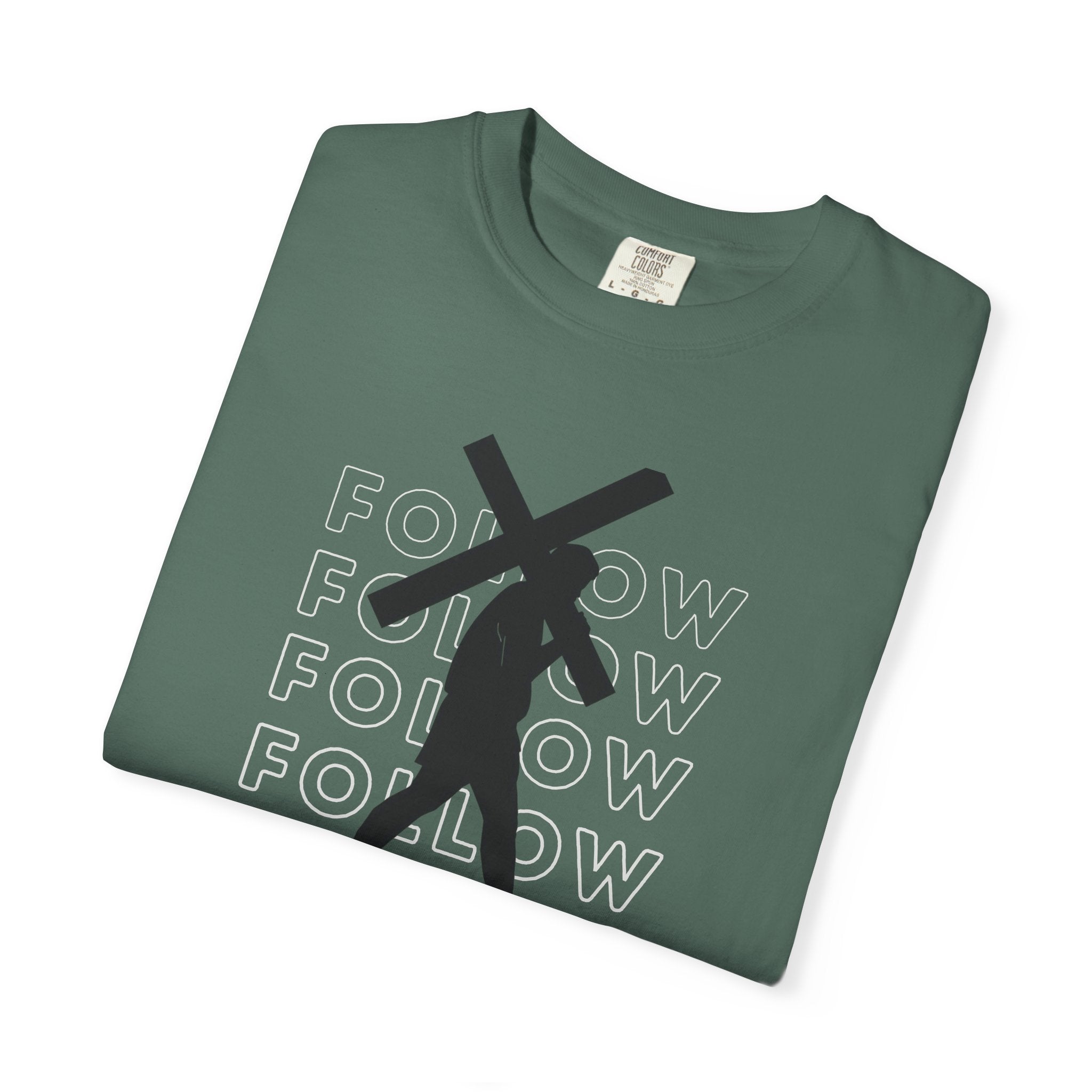 Follow Christ Cross (Luke 23) Christian Faith T-shirt