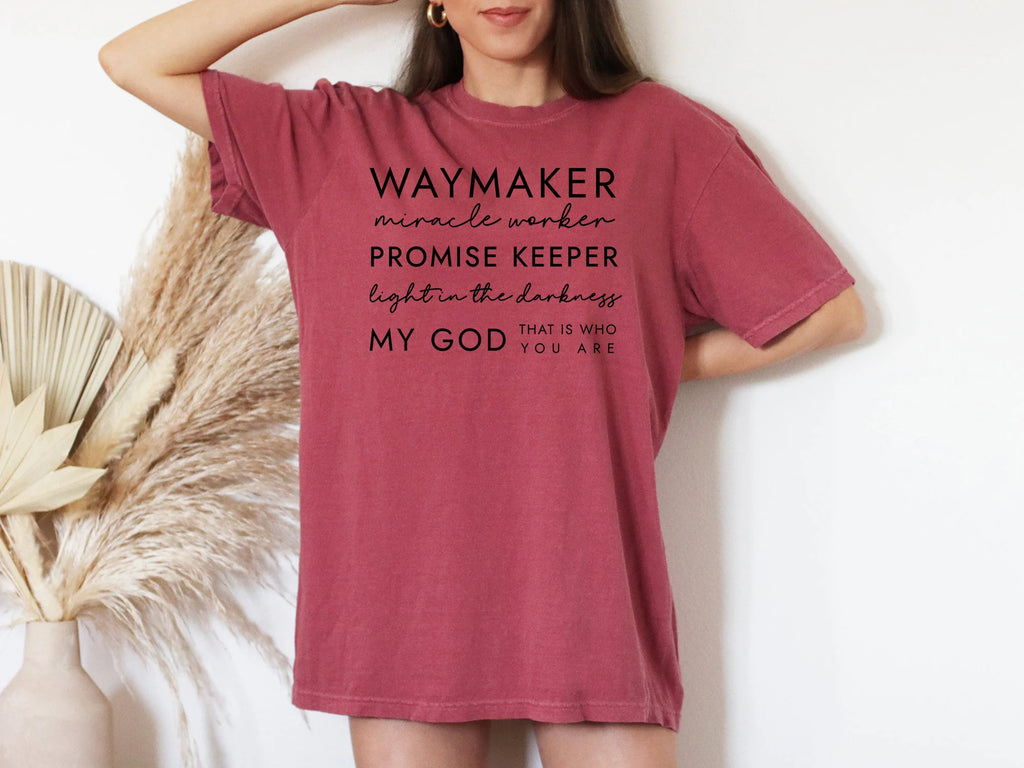 Christian Shirt, Waymaker T-Shirt, Bible Verse Shirt, Religious Gift Shirt, Jesus Sweater, Faith Based Tees, Christian Mom Shirt