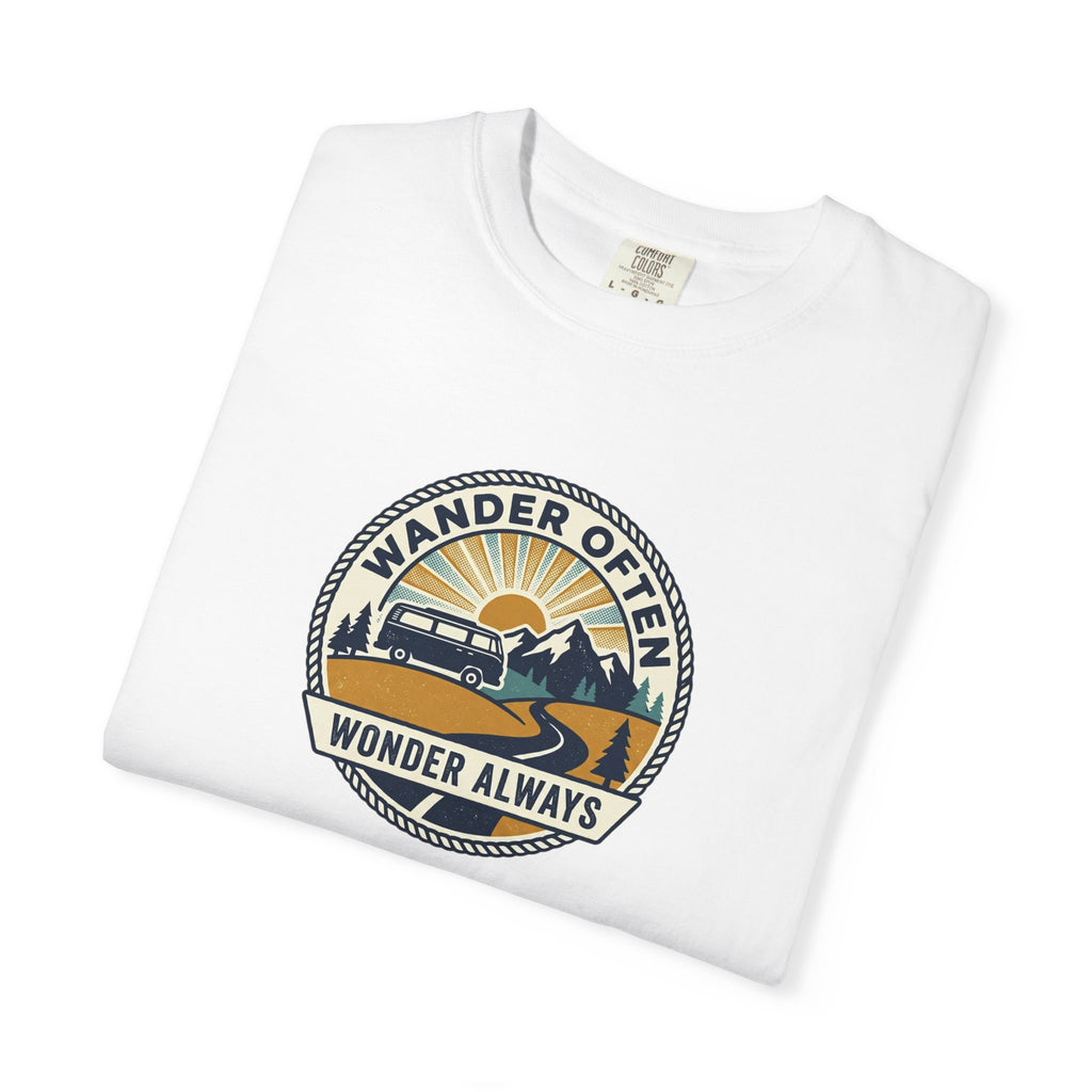 Wander Often Wonder Always T-Shirt — Vintage Adventure Graphic Tee