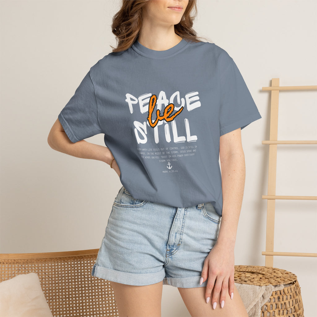 Be Script Tee — Minimalist 'be' Embroidered White T-Shirt