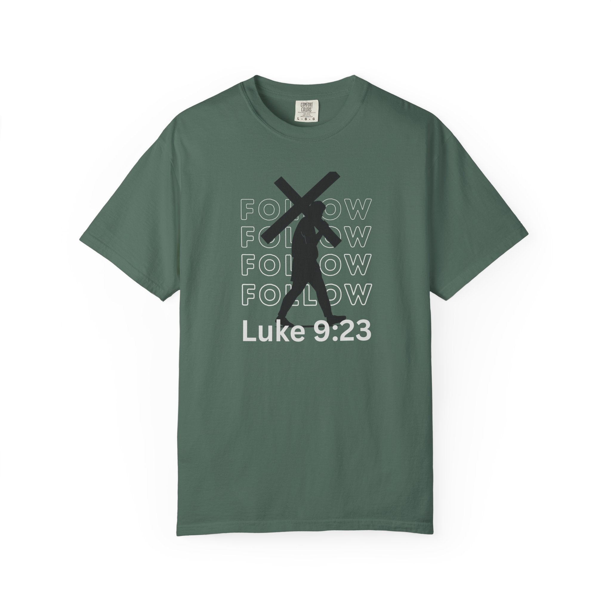 Follow Christ Cross (Luke 23) Christian Faith T-shirt
