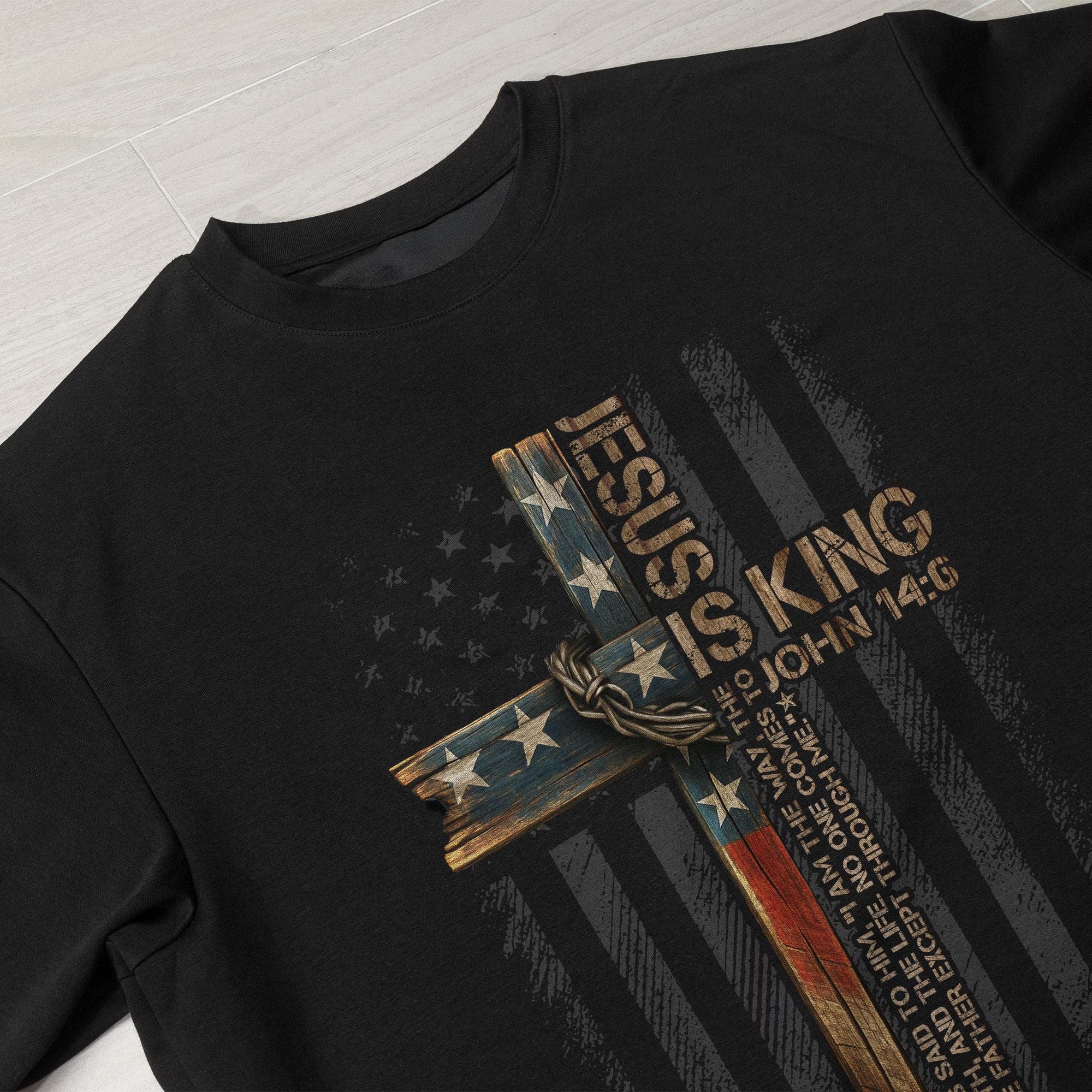 Jesus Is King Shirt, Christian Shirts Faith, Jesus Lover Shirt, Bible Verse T-Shirt, Cross Shirt, Christian Shirts for Men