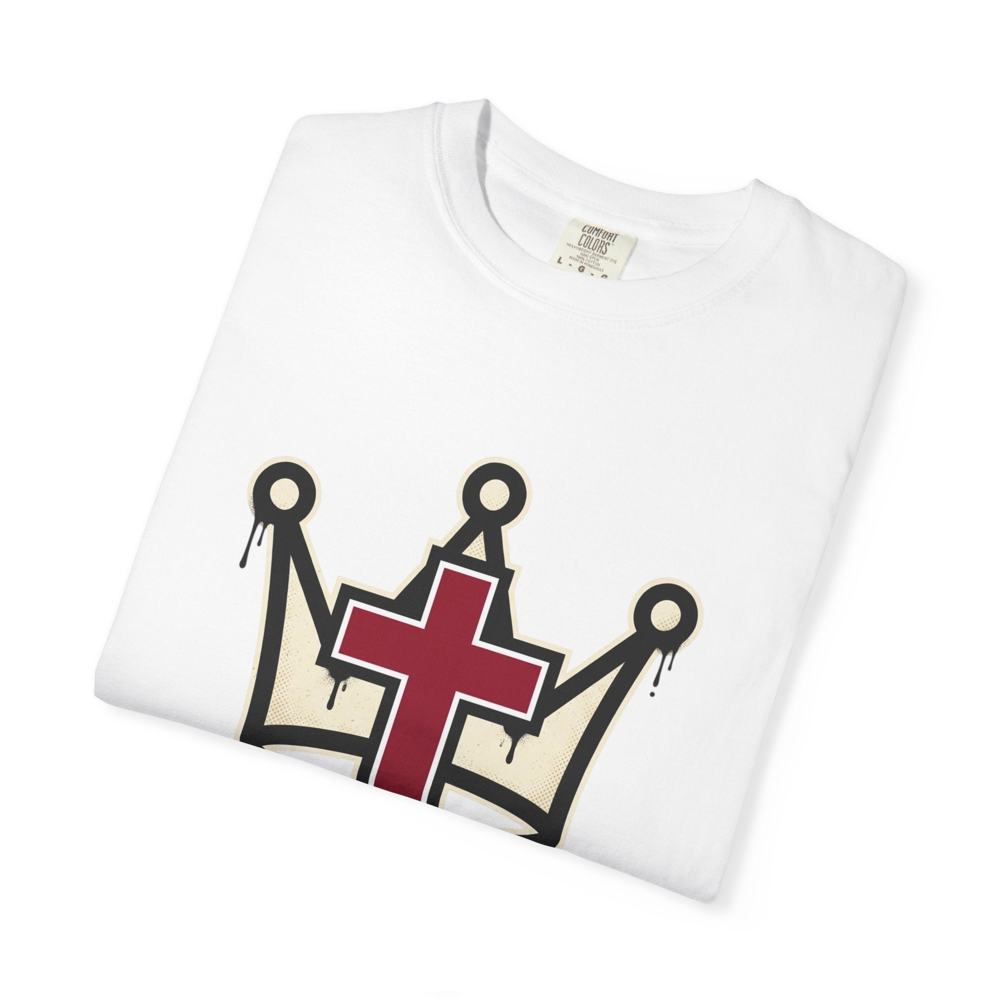 Christian Crown T‑Shirt – Red Cross Crown Graphic Tee