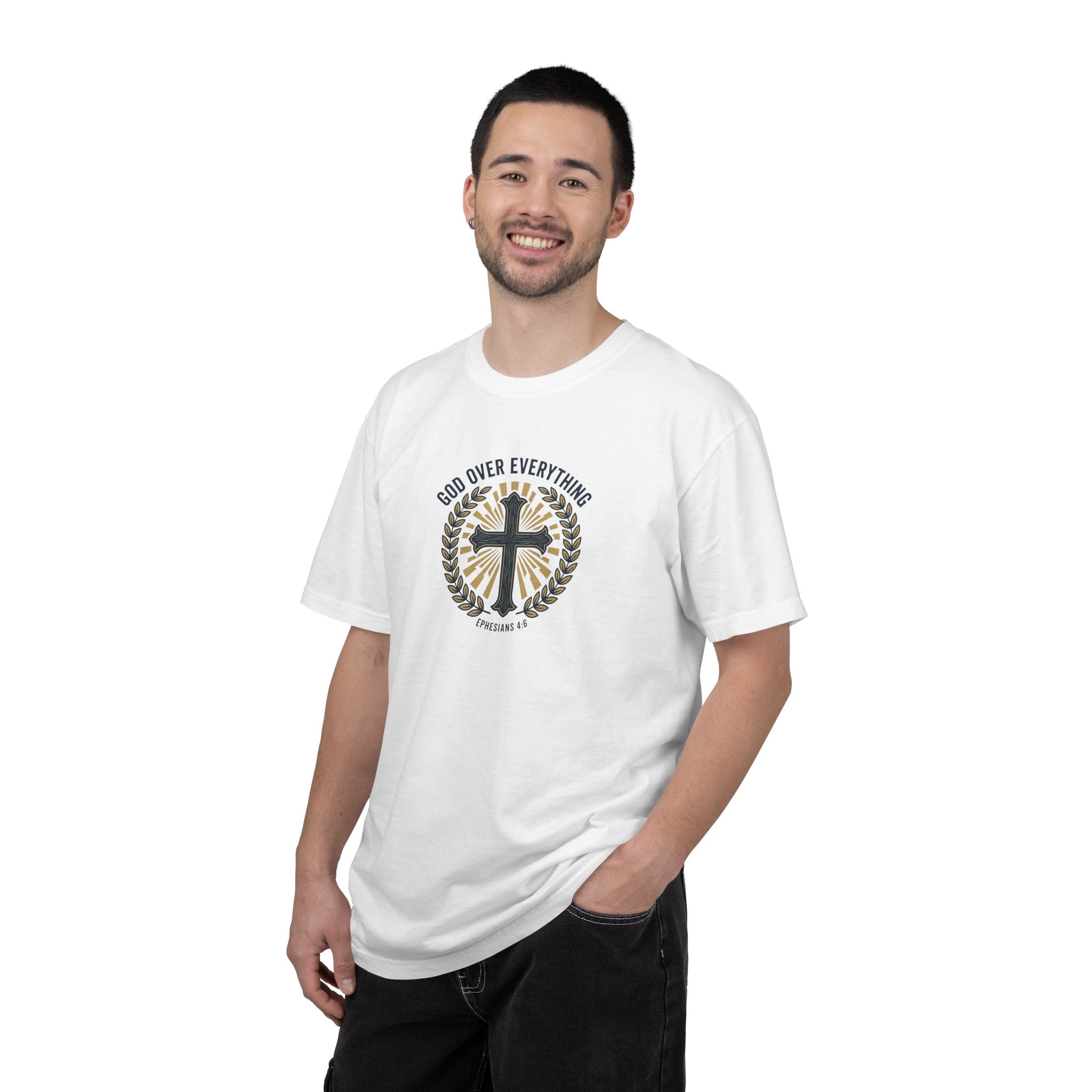 God Over Everything Cross T-Shirt — Faith Christian Tee