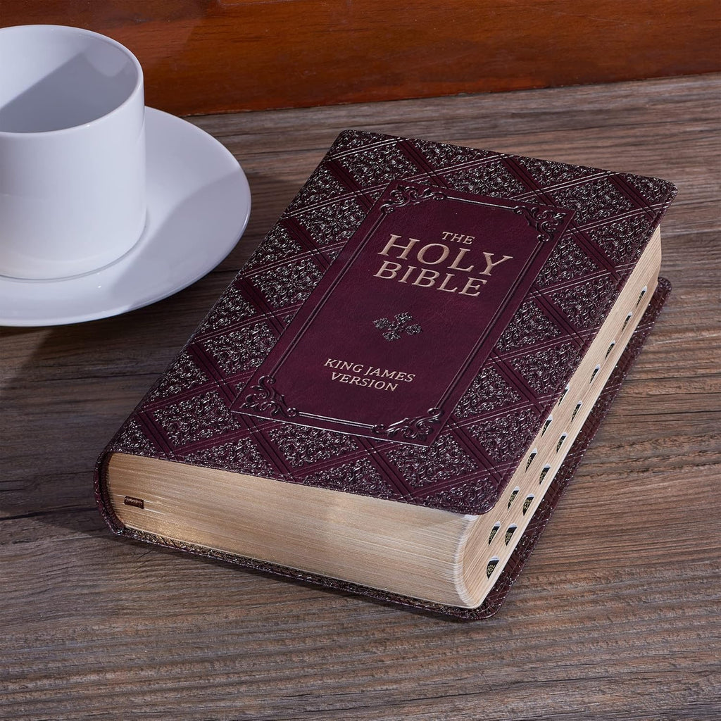 KJV Holy Bible, Giant Print Standard Size Faux Leather Red Letter Edition - Thum