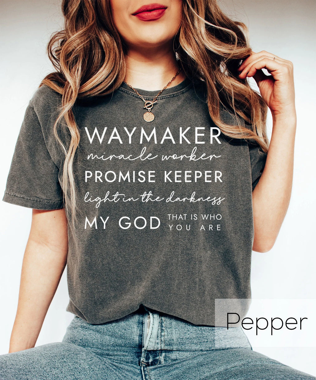 Christian Shirt, Waymaker T-Shirt, Bible Verse Shirt, Religious Gift Shirt, Jesus Sweater, Faith Based Tees, Christian Mom Shirt
