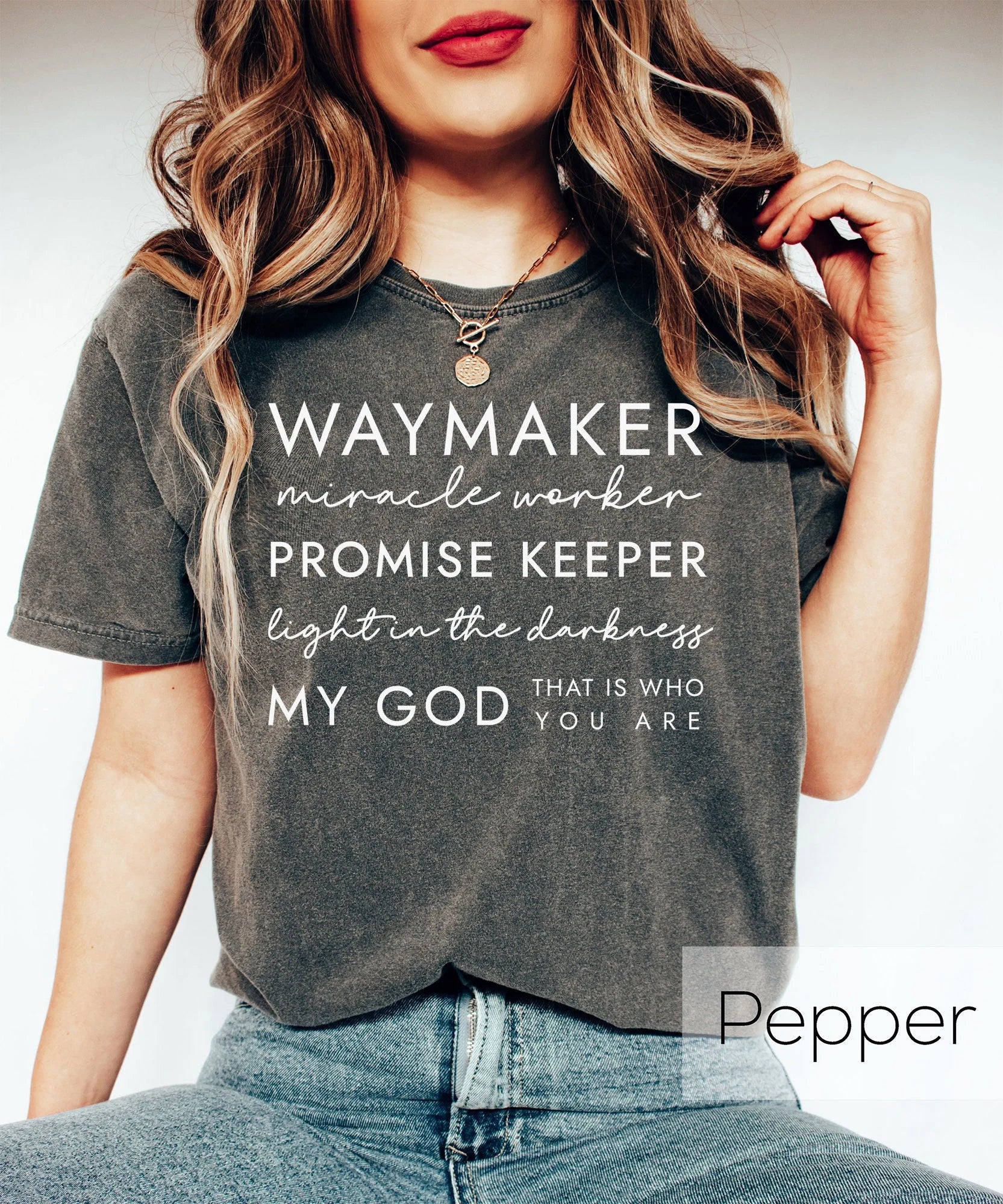 Christian Shirt, Waymaker T-Shirt, Bible Verse Shirt, Religious Gift Shirt, Jesus Sweater, Faith Based Tees, Christian Mom Shirt