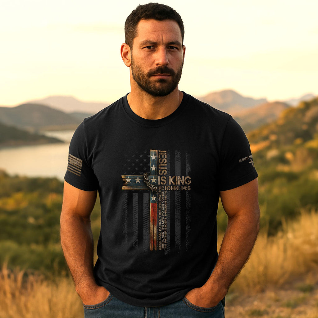 Jesus Is King Shirt, Christian Shirts Faith, Jesus Lover Shirt, Bible Verse T-Shirt, Cross Shirt, Christian Shirts for Men